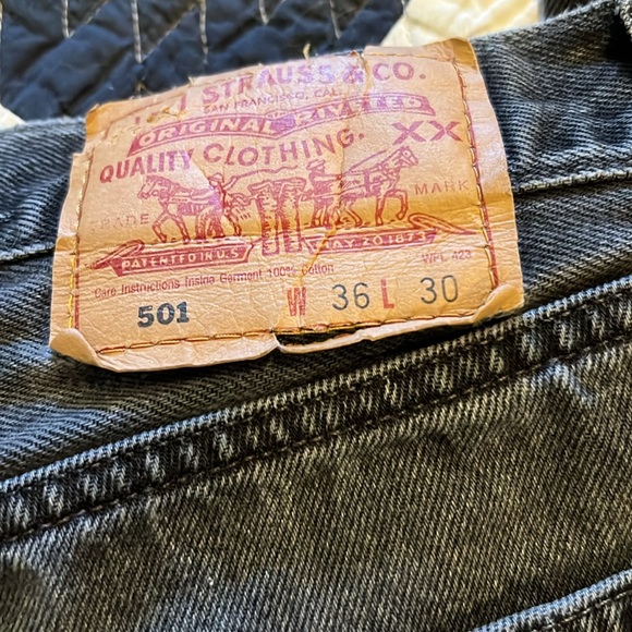 Levi's Other - Black faded 501 Levi’s 36” x 30”